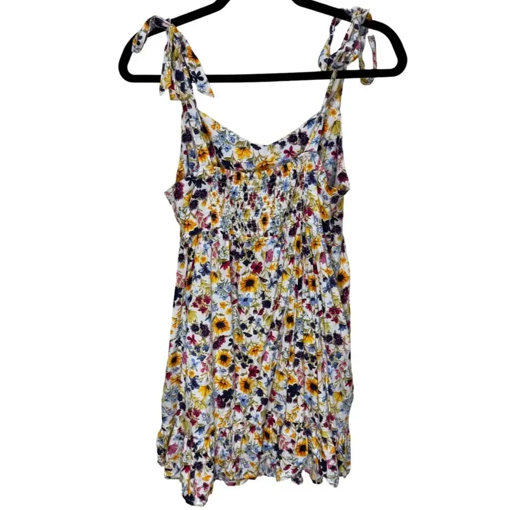 Old Navy Tie-Shoulder Fit & Flare Floral Cami Mini Dress- Wildflowers Size MP - Picture 4 of 6